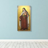 Sint Therese van het Kind Jezus Katholieke Karmeli Canvas Afdruk (Insitu (Houten vloer))