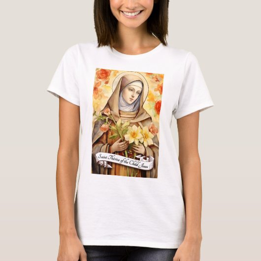 Sint-Thérèse van het Kind Jezus T-shirt (Voorkant)