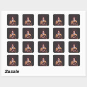 Sint Theresia van Lisieux Vierkante Sticker (Vel)