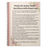 Sint-Theresienbloemblaadjes voor het katholieke of Notitieboek (Voorkant)