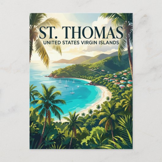 Sint-Thomas Amerikaanse Maagdeneilanden Briefkaart (Voorkant)