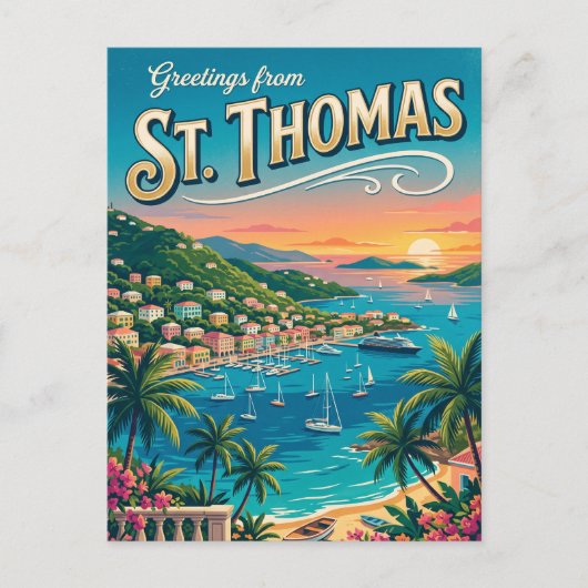 Sint-Thomas, Amerikaanse Maagdeneilanden Briefkaart (Voorkant)