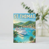 Sint-Thomas Amerikaanse Maagdeneilanden Briefkaart (Staand voorkant)