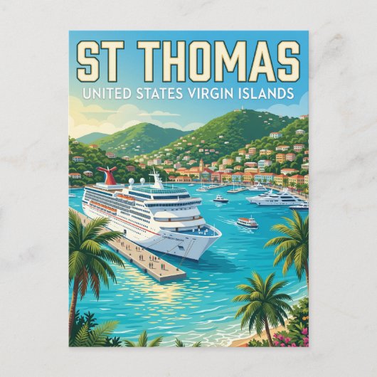 Sint-Thomas Amerikaanse Maagdeneilanden Briefkaart (Voorkant)