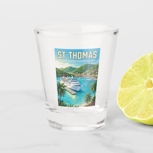 Sint-Thomas Amerikaanse Maagdeneilanden Shot Glas (Voorkant)