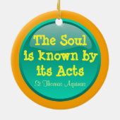 Sint-Thomas Aquinas-sieroog Keramisch Ornament (Achterkant)