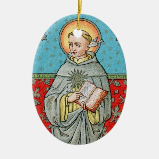 Sint Thomas Aquinas (VVP 002) Keramisch Ornament (Voorkant)