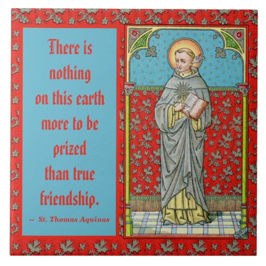 Sint Thomas Aquinas (VVP 002) Tegeltje (Voorkant)