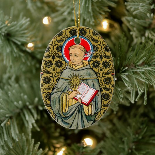 Sint Thomas Aquinas (VVP 003) Keramisch Ornament (Boom)
