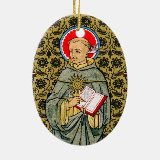 Sint Thomas Aquinas (VVP 003) Keramisch Ornament (Achterkant)