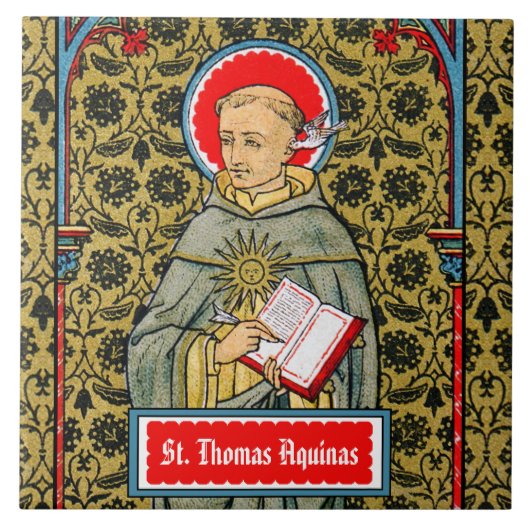 Sint Thomas Aquinas (VVP 003) Tegeltje (Voorkant)