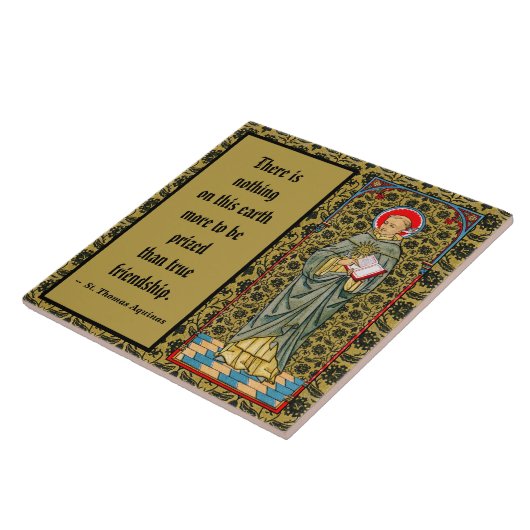 Sint Thomas Aquinas (VVP 003) Tegeltje (Zijkant)
