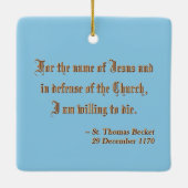 Sint Thomas Becket's martelaarschap (M 031) Keramisch Ornament (Achterkant)