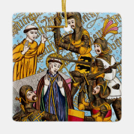 Sint Thomas Becket's martelaarschap (M 031) Keramisch Ornament