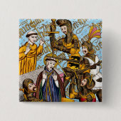 Sint Thomas Becket's martelaarschap (M 031) Vierkante Button 5,1 Cm (Voorkant)