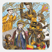 Sint Thomas Becket's martelaarschap (M 031) Vierkante Sticker (Voorkant)