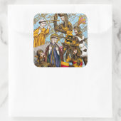 Sint Thomas Becket's martelaarschap (M 031) Vierkante Sticker (Tas)