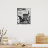 Sint Thomas Church en School in Leipzig, 1723 Poster (Keuken)