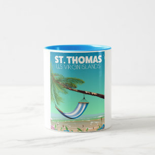 Sint Thomas de Amerikaanse Maagdeneilanden. Tweekleurige Koffiemok