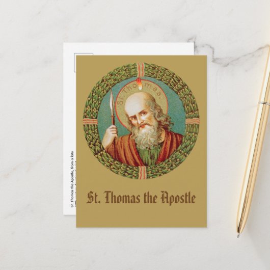 Sint Thomas de Apostle (JMAS 12) Briefkaart (Voorkant / Achterkant in situ)