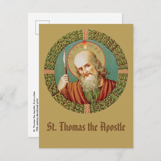 Sint Thomas de Apostle (JMAS 12) Briefkaart (Voorkant / Achterkant)