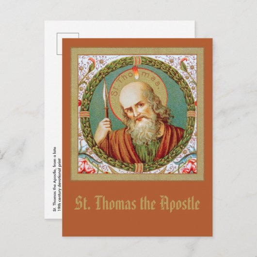Sint Thomas de Apostle (JMAS 12) Briefkaart (Voorkant / Achterkant)