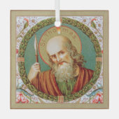 Sint Thomas de Apostle (JMAS 12) Glas Ornament (Voorkant)