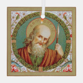 Sint Thomas de Apostle (JMAS 12) Glas Ornament (Achterkant)