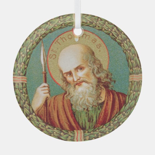 Sint Thomas de Apostle (JMAS 12) Glas Ornament (Voorkant)