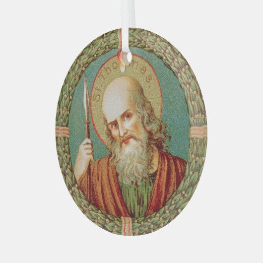 Sint Thomas de Apostle (JMAS 12) Glas Ornament (Voorkant links)