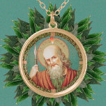 Sint Thomas de Apostle (JMAS 12) Goud Vergulden Ketting<br><div class="desc">St. Thomas the Apostle, ook Didymus genoemd, was een van de twaalf apostelen van Jezus Christus volgens het Nieuwe Testament. Nadat hij aanvankelijk twijfelde aan de herrijzenis totdat hij de wonden van Christus aanraakte, ging St. Thomas verder met missionaire ijver naar de evangelisering van Parthia, Perzië en India. Hier houdt...</div>