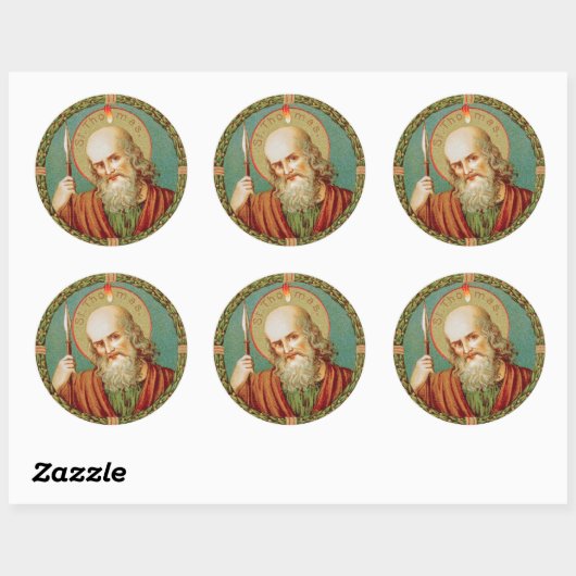 Sint Thomas de Apostle (JMAS 12) Ronde Sticker (Vel)