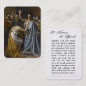 Sint Thomas de Apostle katholieke Prayer Religieuz Plaatskaartje (Voorkant / Achterkant)