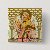 Sint Thomas de Apostle (RLS 18) Vierkante Button 5,1 Cm (Voorkant)