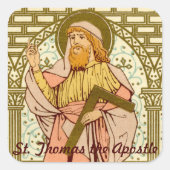 Sint Thomas de Apostle (RLS 18) Vierkante Sticker (Voorkant)