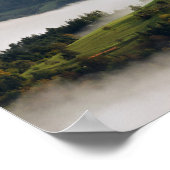 Sint-Thomas-kerk en bergen in het Sloveense poster (Hoek)