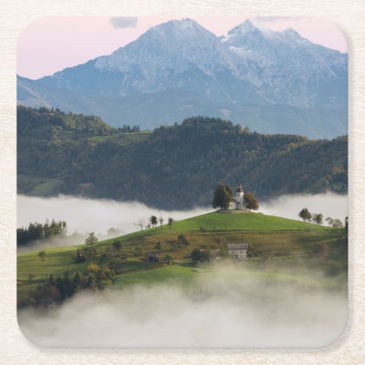 Sint-Thomas kerk en bergen, Sloveens onderzetter (Voorkant)