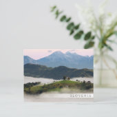 Sint Thomas kerk met bergen in Sloveense bar Briefkaart (Staand voorkant)