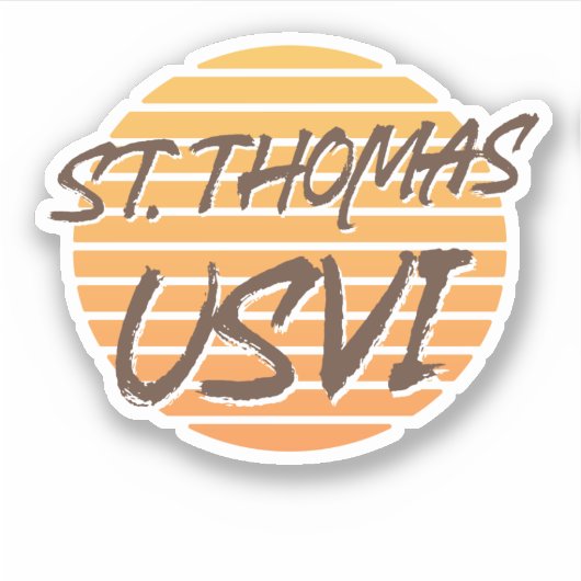 Sint-Thomas Maagdeneilanden Sticker (Voorkant)