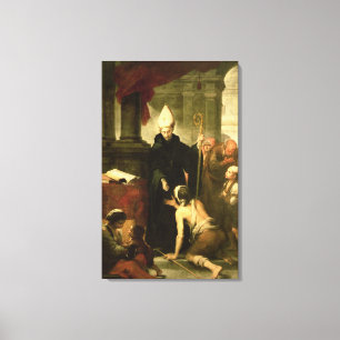Sint Thomas of Villanueva Distributing Alms, 1678 Canvas Afdruk