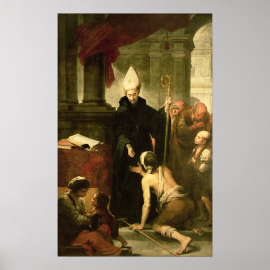 Sint Thomas of Villanueva Distributing Alms, 1678 Poster (Voorkant)