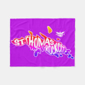 Sint Thomas, "Rock City" Maagdeneilanden | PAARS Fleece Deken (Voorkant (Horizontaal))