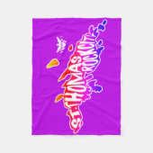 Sint Thomas, "Rock City" Maagdeneilanden | PAARS Fleece Deken (Voorkant)