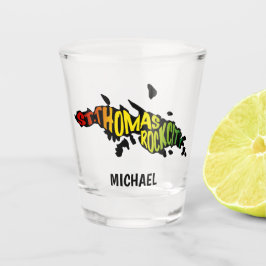Sint Thomas "Rock City" Maagdeneilanden Shot Glas