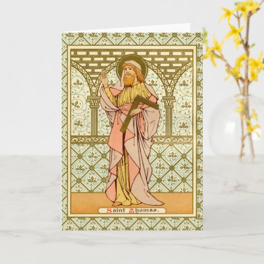 Sint Thomas the Apostle (RLS 18) Blank Greeting Kaart (Gele Bloem)