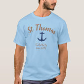 Sint Thomas U.S. Maagdeneilanden Anchor Shirt, Man T-shirt (Voorkant)