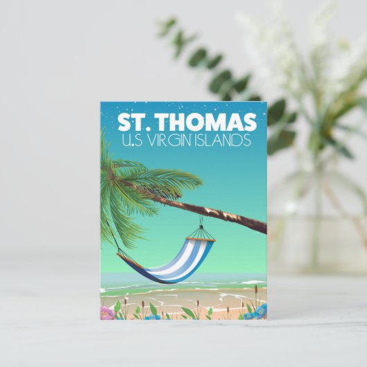 Sint Thomas US Maagdeneilanden. Briefkaart (Staand voorkant)