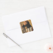Sint Thomas van Aquino Vierkante Sticker (Envelop)
