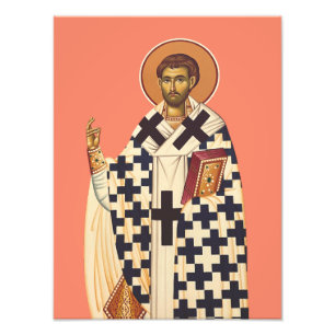 Sint Timoteüs van Efeze Traditionele Orthodoxe Kun Foto Afdruk
