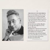 Sint-Titus Brandsma katholiek gebed Visitekaartje (Voorkant /achterkant)